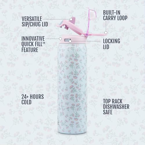 Pop & Fill 22oz Stainless Water Bottle