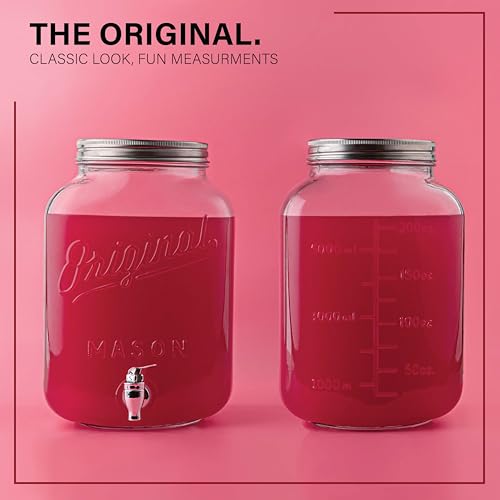 2 GALLON 2 PACK Glass Drink Dispensers for Parties