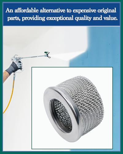 2-Pack) 181072 1” NPT Thread Double-Layer Stainless Steel Pump Inlet Strainer Screen Filter Compatible with Graco 695, 795, 1095, 1595, 3900, 5900, 750, 1000, 1500 Airless Paint Sprayer
