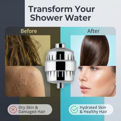 20 Stage Showerhead Filter for Hard Water Heavy Metals and Sediments