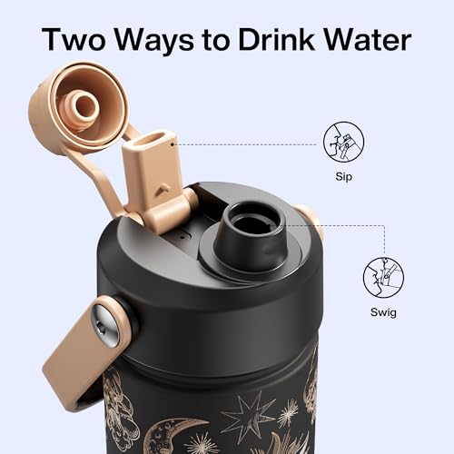 Insulated Water Bottle with Straw Stainless Steel Water Bottle
