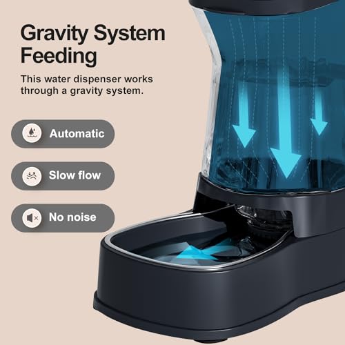 Automatic Dog Water Dispenser Gravity Stainless Steel Water Waterer Feeder