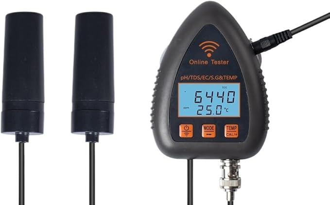 Soil Testing, Smart Ph Meter Ph Tds Ec S.G Temp Water Quality Tester Online Aquarium Pool Hydroponics Data Logger Monitor