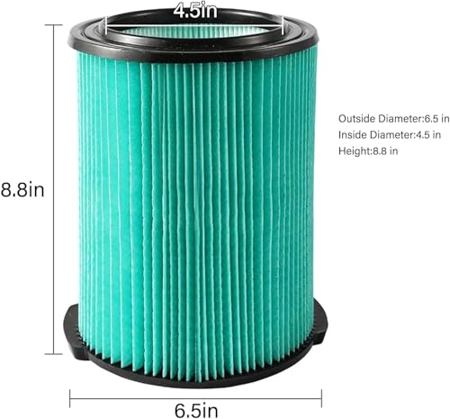 VF6000 5 Layer Replacement Filters for Ridgid Shop Vac Wet Dry Vacs (4 Count)