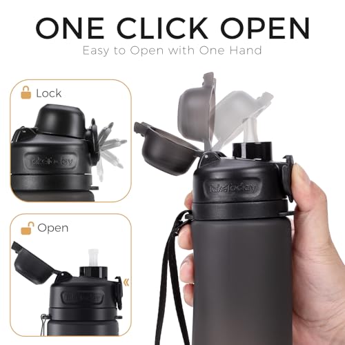 Collapsible Water Bottles with Straw for Travel (2 Count)