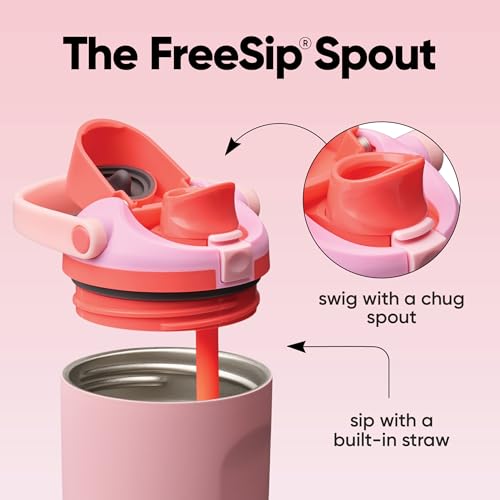 FreeSip Sway Stainless Steel Water Bottle 40 oz Angel Food Cake