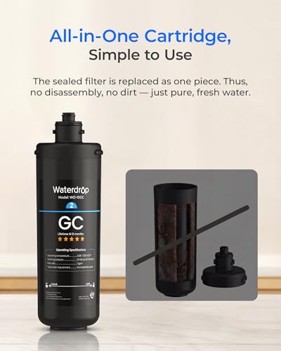 WD 10GC Water Filter Replacement for Waterdrop TSA & TSB 3