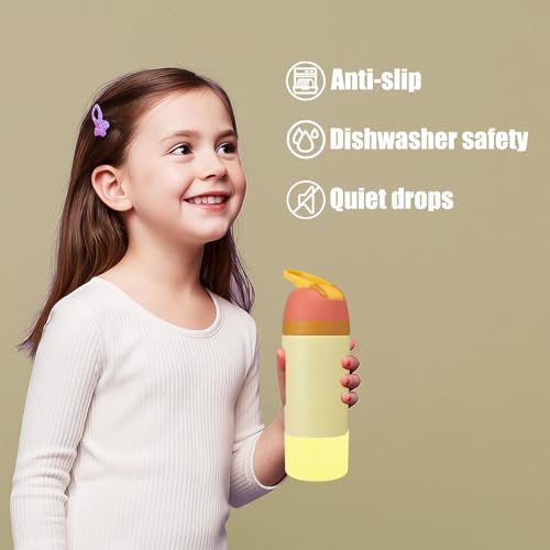2PCS Protective Boot Compatible with Owala Kids Water Bottle 16 oz &14 oz