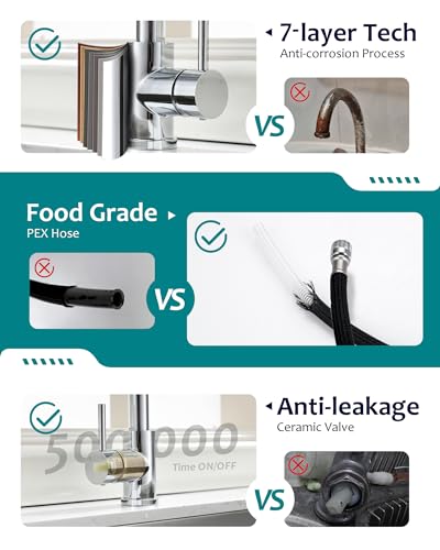 Kitchen Faucet with Pull Down Sprayer