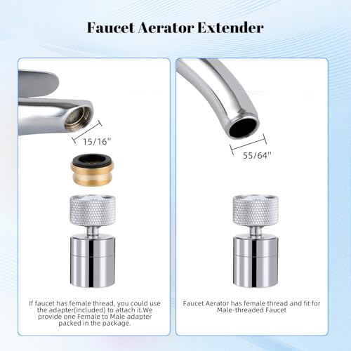 Dual function Solid Faucet Aerator