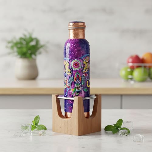 Black Wave Copper Water Bottle Pure Copper Vessel for Drinking