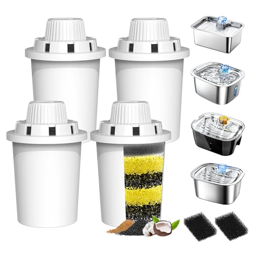 Dog Water Fountain Filters Replacement 4 Packs