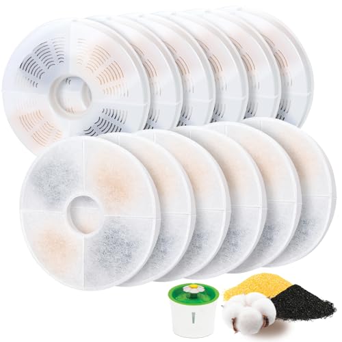 12 Pack Cat Water Fountain Filter Replacement Compatible with Catit (8 Count)