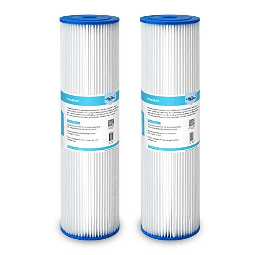 5 Micron 20"x4.5" Pleated Sediment Water Filter (2 Count)