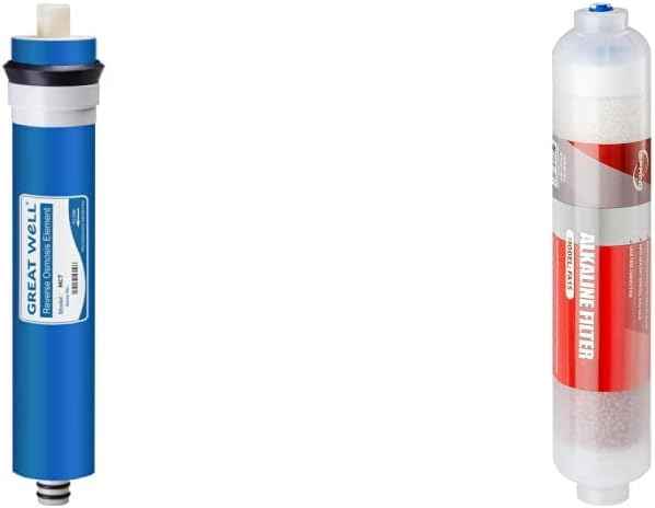 iSpring Greatwell Reverse Osmosis Membrane 75 GPD 11.75” X 1.75”, Replacement Fits Standard Under Sink RO & FA15 Alkaline Water Filter Cartridge for Reverse Osmosis RO System 3-Layer 10-inch Inline