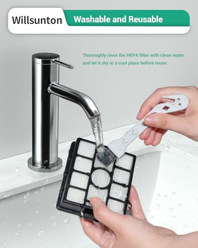 BU3521 HEPA Filter for Shark Clean Lightweight Cordless Stick Cleaner (4 Count)