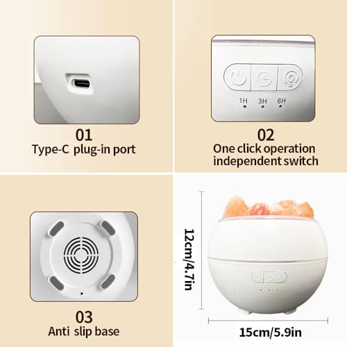 Himalayan Salt Stone LED Ambient Light Humidifier