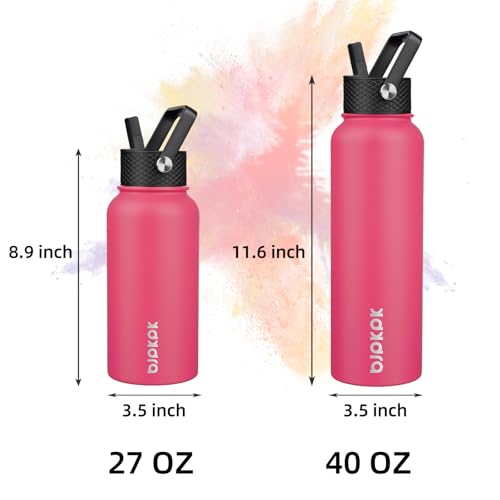27oz Insulated Water Bottle with Straw Lid