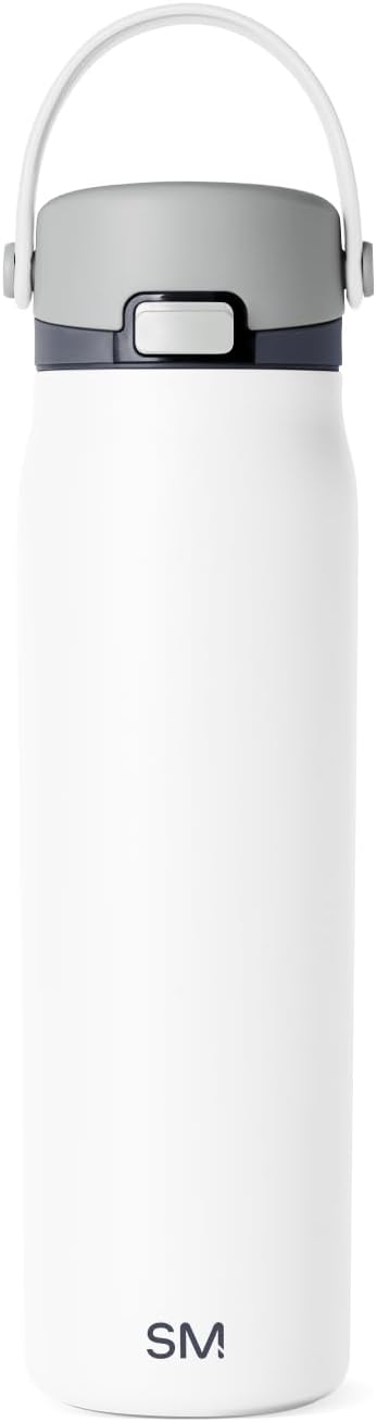 Simple Modern Mesa Sport Water Bottle with Covered Chug Lid | 30oz Cup Holder Friendly Insulated Stainless Steel Bottle for Gym, Sports and Travel | Polar Bear