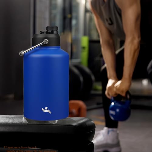 128 oz Insulated Stainless Steel Water Bottle Jug with Handle