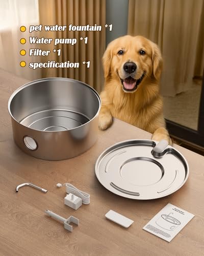 Dog Water Fountain for Large Dogs
