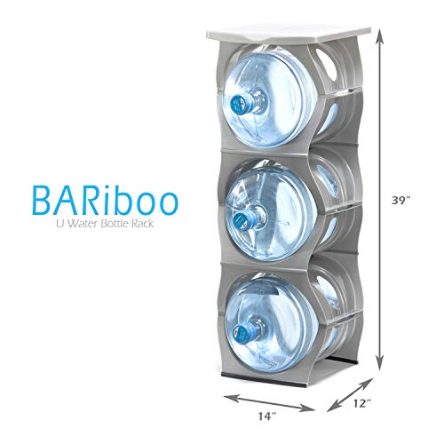Stackable Water Bottle Storage Rack Best Water Jugs 5 Gallon Organizer. Jug Holder for Kitchen
