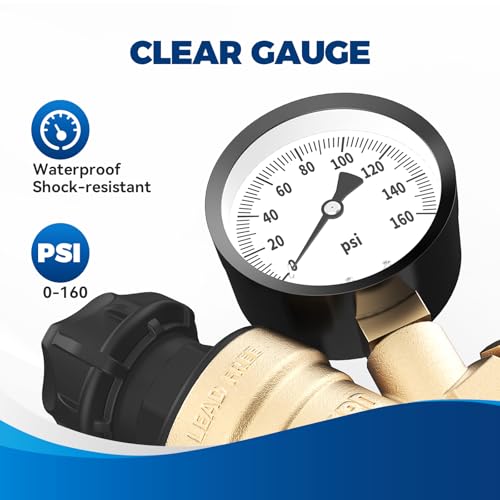 RV Water Pressure Regulator Valve With Adjustable Knob