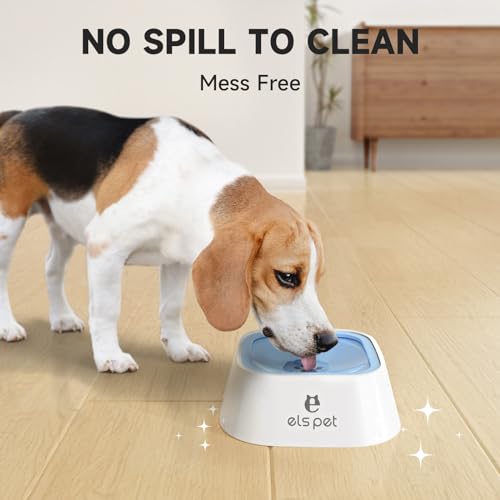 No Spill Dog Cat Bowl 35oz 1L Anti Slip Travel Water Dispenser Blue