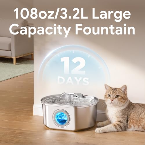 Cat Water Fountain Stainless Steel