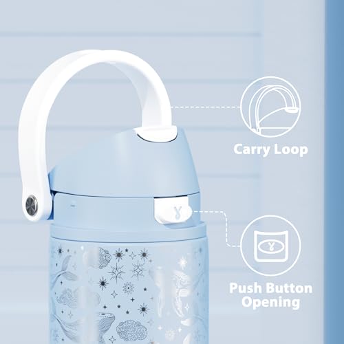24 oz Insulated Water Bottle with Straw