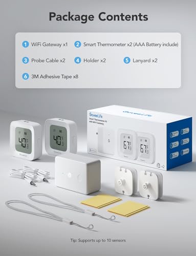 WiFi Refrigerator Thermometer 2 (2 Count)