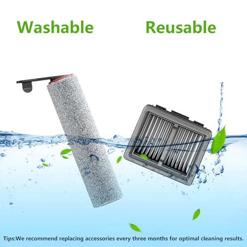Replacement Vacuum Filters Roller Brushes Compatible with Dreame H12 Pro Wet Dry Vacuum Cleaner (6 Count)