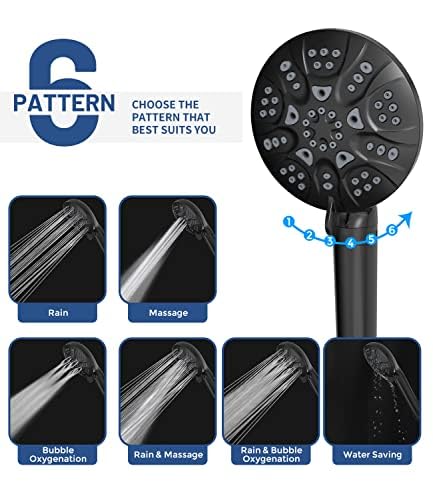 6 Mode High Pressure Handheld Shower Head with Filter