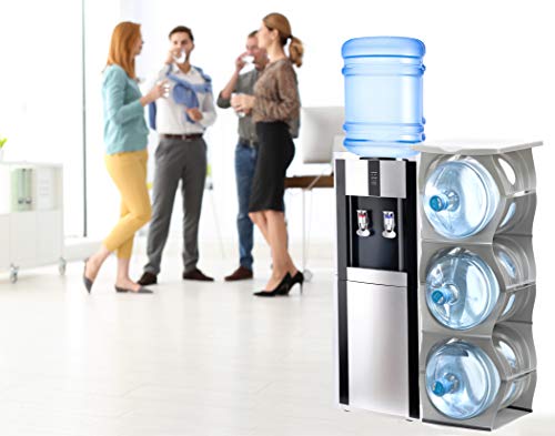 Blue Water Bottle Rack for 3 Bottles Plus Top Shelf
