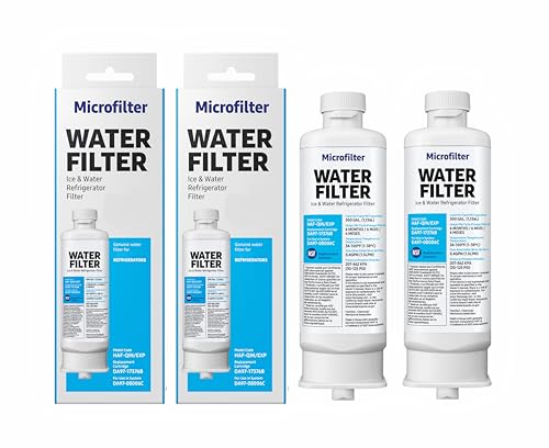 HAF-QIN/EXP DA97 Water Filter Replacement – Compatible with DA97-17376B – Carbon Block 99% Contaminant Reduction – Fresh Water & Ice – 12 Month Life 2 PACK (2 Count)