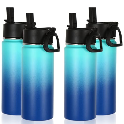 16 OZ Kids Water Bottle Bulk 4 Pack (4 Count)