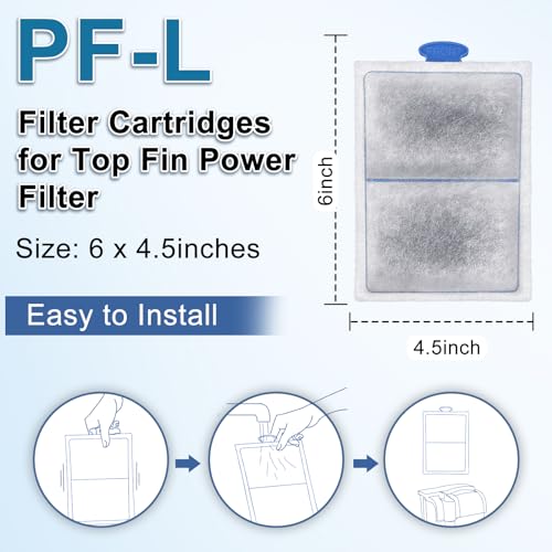 16 Pack PF L Fish Tank Filter Cartridges Compatible with PF20 (16 Count)