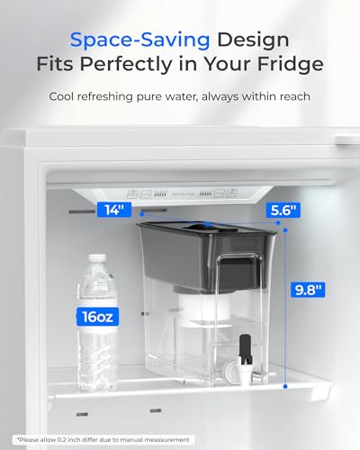WFD-02L 35-Cup Water Filter Dispenser, Fluoride Reduction, Black