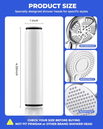 4 Pack Shower Head Filter Replacement Compatible with Felso Handheld Shower Head (4 Count)