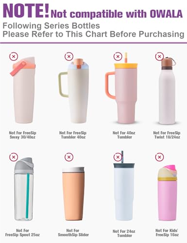 2PCS Silicone Boot for Owala FreeSip Water Bottle 32oz (2 Count)