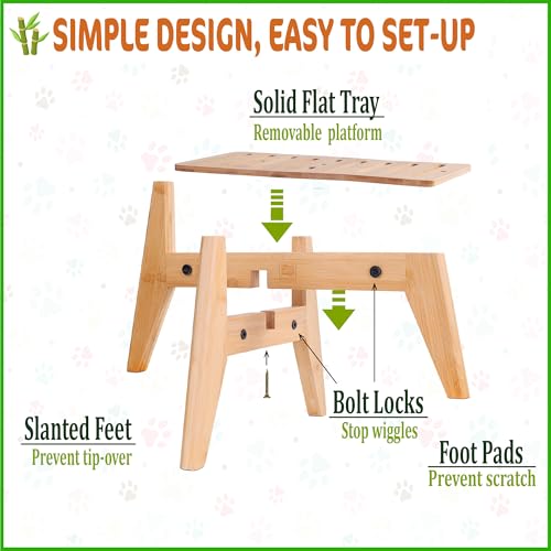 Dog Water and Food Dispenser Stand for Medium Dogs