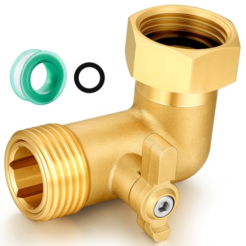 Garden Hose Angle Valve 90 Degree Brass Extender Solid 3