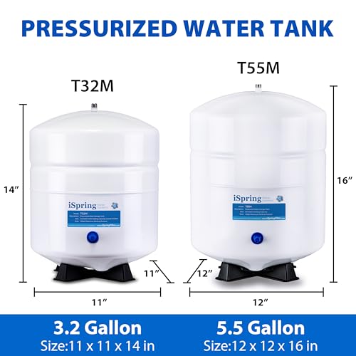 T32M Pressurized Water Storage Tank with Ball Valve for Reverse Osmosis RO Systems