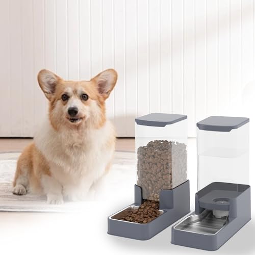 Stainless Steel Cat Feeder and Water Dispenser
