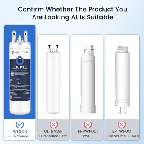 WF3CB Refrigerator Water Filter Replacement Pack of 3 (3 Count)