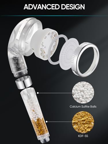 Filtered LED Shower Head with Handheld