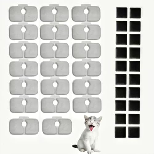 20 Pack Cat Water Fountain Filter Replacement (20 Count)