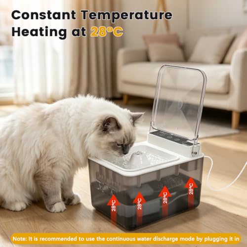 2026 New Upgrade Wireless Cat Water Fountain of 3L with Induction Lid