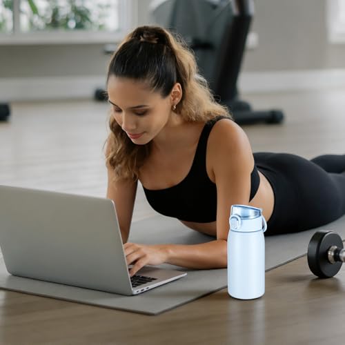 Insulated Water Bottle 12 oz with Dustproof Lid