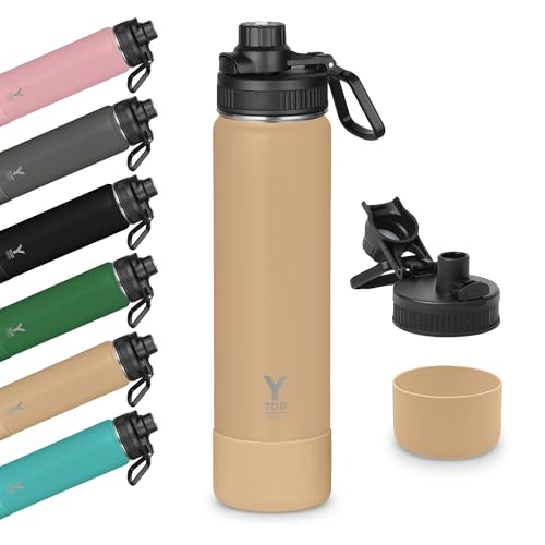 Y TOP 24 oz Insulated Water Bottle Leak Proof Spout Lid Fits in Car Cup Holder